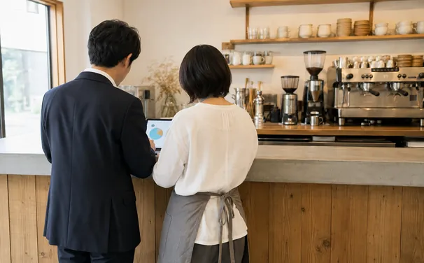 カフェのカウンター