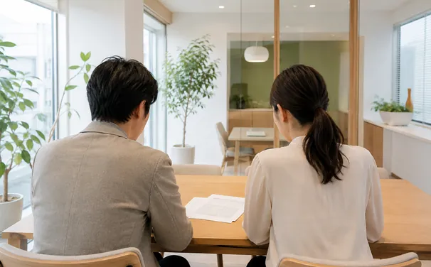 融資の相談をする手元